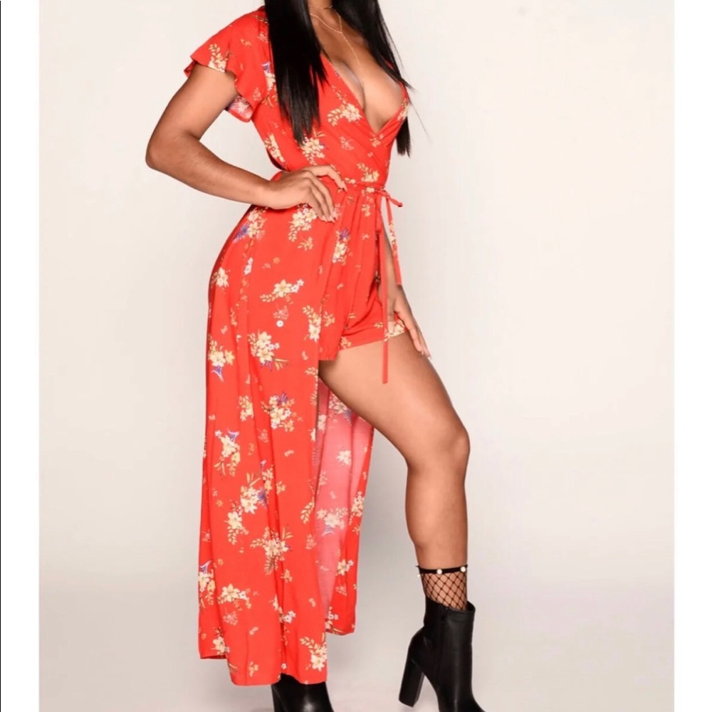 Red Floral Dress